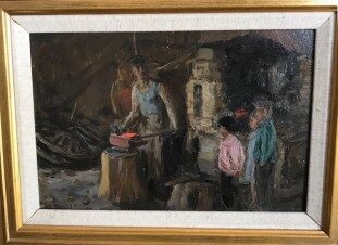 этюд к картине «В кузнице»