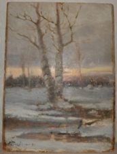 Пейзаж. Грачи в зимнем лесу Пейзаж. Грачи в зимнем лесу